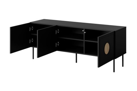 Szafka RTV PALAZZO 150x42x60 czarny + dąb craft Cama MEBLE Szafka RTV PALAZZO 150x42x60 czarny + dąb craft Cama MEBLE