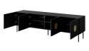 Szafka RTV PALAZZO 200x42x60 czarny + dąb craft Cama MEBLE