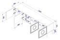 Szafka RTV PALAZZO 200x42x60 czarny + dąb craft Cama MEBLE
