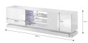 Szafka RTV QIU 200 MDF biały połysk/ biały połysk Cama MEBLE
