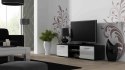 Szafka RTV SOHO 140 czarny/ biały połysk Cama MEBLE