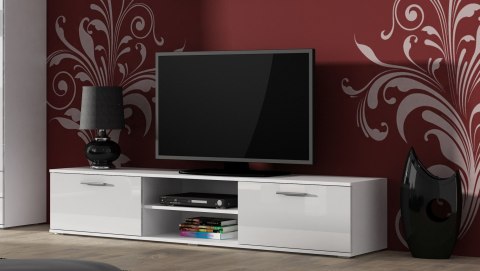 Szafka RTV SOHO 180 biały/ biały połysk Cama MEBLE Szafka RTV SOHO 180 biały/ biały połysk Cama MEBLE