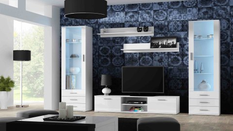 Szafka RTV SOHO 180 biały/ biały połysk Cama MEBLE Szafka RTV SOHO 180 biały/ biały połysk Cama MEBLE