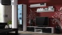 Szafka RTV SOHO 180 biały/ czarny połysk Cama MEBLE