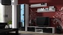 Szafka RTV SOHO 180 biały/ czarny połysk Cama MEBLE