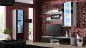Szafka RTV SOHO 180 biały/ czarny połysk Cama MEBLE