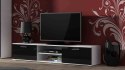 Szafka RTV SOHO 180 biały/ czarny połysk Cama MEBLE