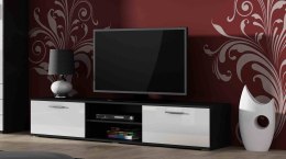 Szafka RTV SOHO 180 czarny/ biały połysk Cama MEBLE