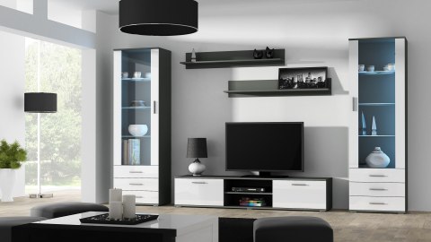 Szafka RTV SOHO 180 szary/ biały połysk Cama MEBLE Szafka RTV SOHO 180 szary/ biały połysk Cama MEBLE