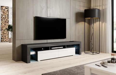 Szafka RTV TORO 200 szary/ biały połysk Cama MEBLE Szafka RTV TORO 200 szary/ biały połysk Cama MEBLE