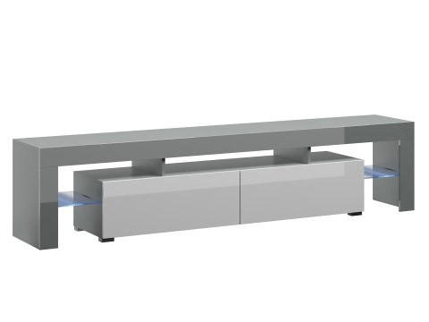 Szafka RTV TORO 200 szary/ biały połysk Cama MEBLE Szafka RTV TORO 200 szary/ biały połysk Cama MEBLE