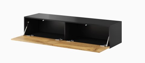 Szafka RTV VIGO '140' 30/140/40 czarny/dąb wotan Cama MEBLE Szafka RTV VIGO '140' 30/140/40 czarny/dąb wotan Cama MEBLE