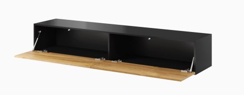 Szafka RTV VIGO '180' 30/180/40 czarny/dąb wotan Cama MEBLE Szafka RTV VIGO '180' 30/180/40 czarny/dąb wotan Cama MEBLE