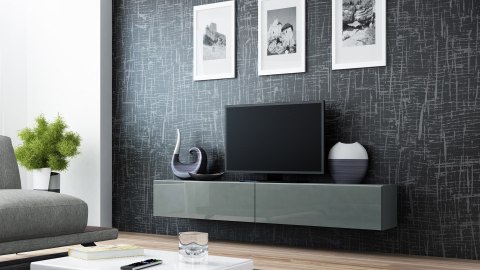 Szafka RTV VIGO '180' 30/180/40 szary/szary połysk Cama MEBLE Szafka RTV VIGO '180' 30/180/40 szary/szary połysk Cama MEBLE