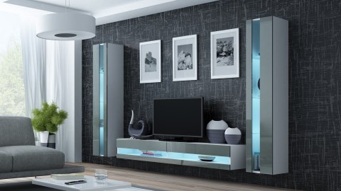 Szafka RTV VIGO NEW '180' 30/180/40 biały/szary poł Cama MEBLE Szafka RTV VIGO NEW '180' 30/180/40 biały/szary poł Cama MEBLE