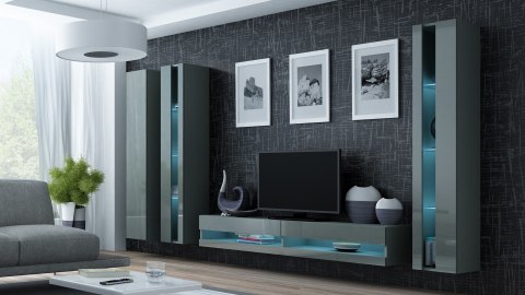 Szafka RTV VIGO NEW '180' 30/180/40 biały/szary poł Cama MEBLE Szafka RTV VIGO NEW '180' 30/180/40 biały/szary poł Cama MEBLE