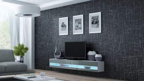 Szafka RTV VIGO NEW '180' 30/180/40 biały/szary poł Cama MEBLE Szafka RTV VIGO NEW '180' 30/180/40 biały/szary poł Cama MEBLE