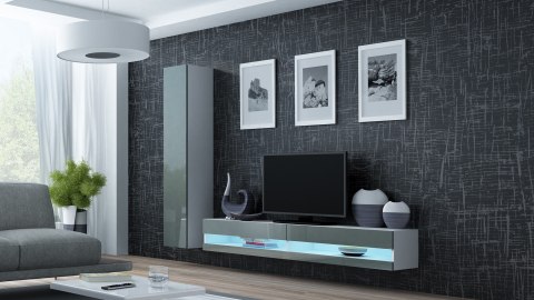 Szafka RTV VIGO NEW '180' 30/180/40 biały/szary poł Cama MEBLE Szafka RTV VIGO NEW '180' 30/180/40 biały/szary poł Cama MEBLE