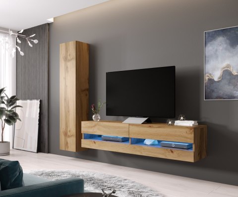 Szafka RTV VIGO NEW '180' 30/180/40 dąb wotan Cama MEBLE Szafka RTV VIGO NEW '180' 30/180/40 dąb wotan Cama MEBLE