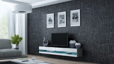 Szafka RTV VIGO NEW '180' 30/180/40 szary/biały poł Cama MEBLE Szafka RTV VIGO NEW '180' 30/180/40 szary/biały poł Cama MEBLE