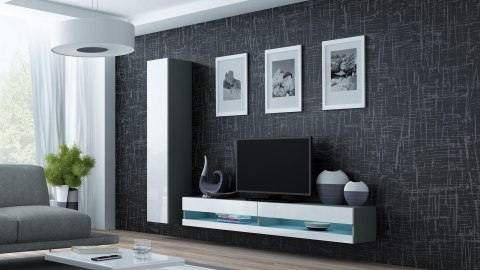 Szafka RTV VIGO NEW '180' 30/180/40 szary/biały poł Cama MEBLE Szafka RTV VIGO NEW '180' 30/180/40 szary/biały poł Cama MEBLE