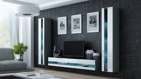 Szafka RTV VIGO NEW '180' 30/180/40 szary/biały poł Cama MEBLE Szafka RTV VIGO NEW '180' 30/180/40 szary/biały poł Cama MEBLE