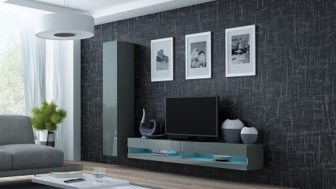 Szafka RTV VIGO NEW '180' 30/180/40 szary/szary poł Cama MEBLE Szafka RTV VIGO NEW '180' 30/180/40 szary/szary poł Cama MEBLE