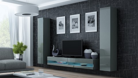 Szafka RTV VIGO NEW '180' 30/180/40 szary/szary poł Cama MEBLE Szafka RTV VIGO NEW '180' 30/180/40 szary/szary poł Cama MEBLE