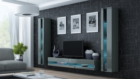 Szafka RTV VIGO NEW '180' 30/180/40 szary/szary poł Cama MEBLE Szafka RTV VIGO NEW '180' 30/180/40 szary/szary poł Cama MEBLE