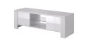 Szafka RTV WEST 42/130/42 biały/ biały połysk Cama MEBLE