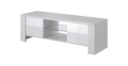 Szafka RTV WEST 42/130/42 biały/ biały połysk Cama MEBLE