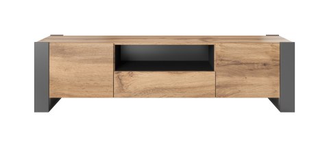 Szafka RTV WOOD 180/44/48 dąb wotan + antracyt Cama MEBLE Szafka RTV WOOD 180/44/48 dąb wotan + antracyt Cama MEBLE