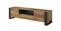 Szafka RTV WOOD 180/44/48 dąb wotan + antracyt Cama MEBLE