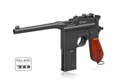 Pistolet wiatrówka RANGER M712 Broomhandle FULL AUTO BLOWBACK k.4,5BBs 19-strzał. KWC RANGER Pistolet wiatrówka RANGER M712 Broomhandle FULL AUTO BLOWBACK k.4,5BBs 19-strzał. KWC RANGER