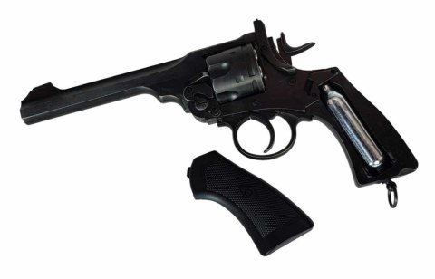 Rewolwer WEBLEY MKVI .455 Service kal.5,5 mm Diabolo łuski 6-strzał. lufa 6" CO2 Battlefield Ekp do17J WEBLEY Rewolwer WEBLEY MKVI .455 Service kal.5,5 mm Diabolo łuski 6-strzał. lufa 6" CO2 Battlefield Ekp do17J WEBLEY