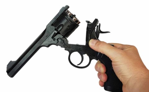 Rewolwer WEBLEY MKVI .455 Service kal.5,5 mm Diabolo łuski 6-strzał. lufa 6" CO2 Battlefield Ekp do17J WEBLEY Rewolwer WEBLEY MKVI .455 Service kal.5,5 mm Diabolo łuski 6-strzał. lufa 6" CO2 Battlefield Ekp do17J WEBLEY