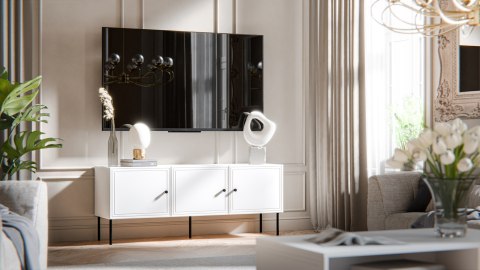 Szafka RTV 3D PALAZZO BIS 151x40x60 biały mat Cama MEBLE Szafka RTV 3D PALAZZO BIS 151x40x60 biały mat Cama MEBLE