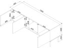 Szafka RTV 3D TRESSE 150x40x55 kaszmir mat Cama MEBLE