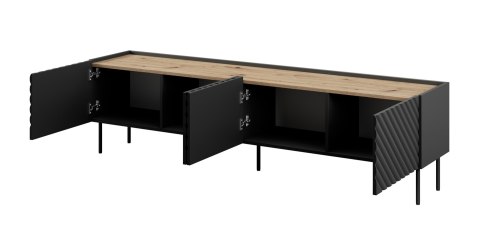 Szafka RTV 4D ONDA 200x40x35-54 czarny (stojąca lub wisząca) Cama MEBLE Szafka RTV 4D ONDA 200x40x35-54 czarny (stojąca lub wisząca) Cama MEBLE