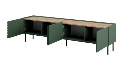 Szafka RTV 4D ONDA 200x40xH54,35 zieleń (stojąca lub wisząca) Cama MEBLE Szafka RTV 4D ONDA 200x40xH54,35 zieleń (stojąca lub wisząca) Cama MEBLE