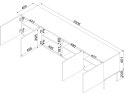 Szafka RTV 4D PALAZZO BIS 201x40x60 czarny mat Cama MEBLE