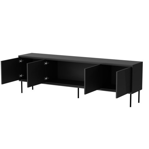 Szafka RTV ABI 4D 200x38x62 czarny mat Cama MEBLE Szafka RTV ABI 4D 200x38x62 czarny mat Cama MEBLE