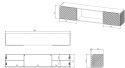 Szafka RTV LARA 183x35x37 biały mat + biały kominek Cama MEBLE