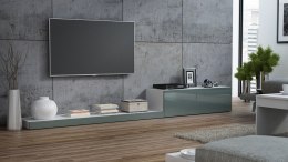 Szafka RTV LIFE 300/42/35 biały/ szary połysk Cama MEBLE
