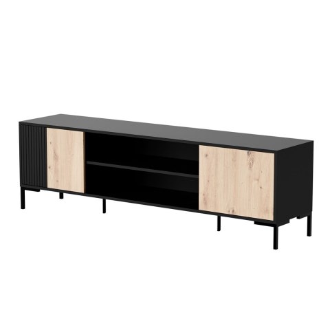 Szafka RTV MERCI 180x40x53,5 czarny/dąb artisan Cama MEBLE Szafka RTV MERCI 180x40x53,5 czarny/dąb artisan Cama MEBLE