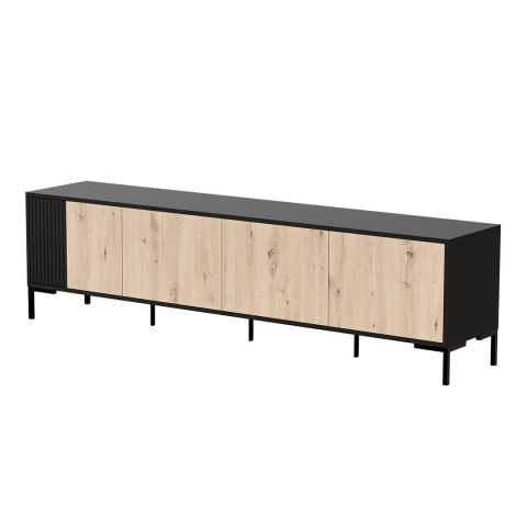 Szafka RTV MERCI 200x40x54 czarny/dąb artisan Cama MEBLE Szafka RTV MERCI 200x40x54 czarny/dąb artisan Cama MEBLE