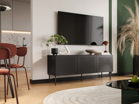 Szafka RTV SIENA 150,5x40x60 czarny mat Cama MEBLE Szafka RTV SIENA 150,5x40x60 czarny mat Cama MEBLE