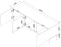 Szafka RTV SIENA 150,5x40x60 czarny mat Cama MEBLE