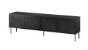 Szafka RTV SIENA 200x40x60 czarny mat Cama MEBLE