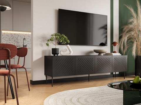 Szafka RTV SIENA 200x40x60 czarny mat Cama MEBLE Szafka RTV SIENA 200x40x60 czarny mat Cama MEBLE